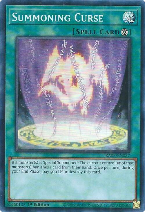 Summoning Curse RA03-EN057 card from Quarter Century Bonanza