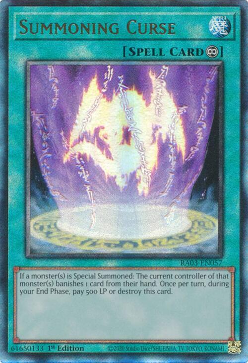 Summoning Curse (PUR) RA03-EN057 card from Quarter Century Bonanza
