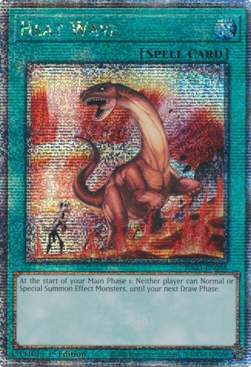 Heat Wave (Quarter Century Secret Rare) RA03-EN058 card from Quarter Century Bonanza