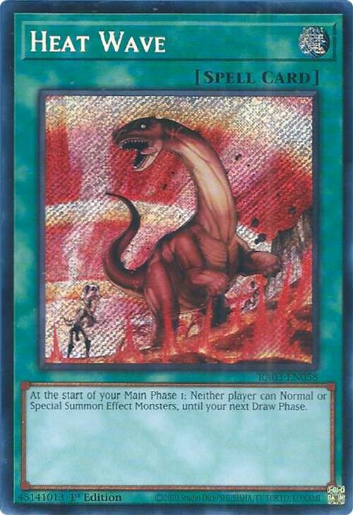 Heat Wave (Secret Rare) RA03-EN058 card from Quarter Century Bonanza