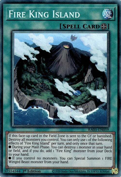Fire King Island (PCR) RA03-EN059 card from Quarter Century Bonanza