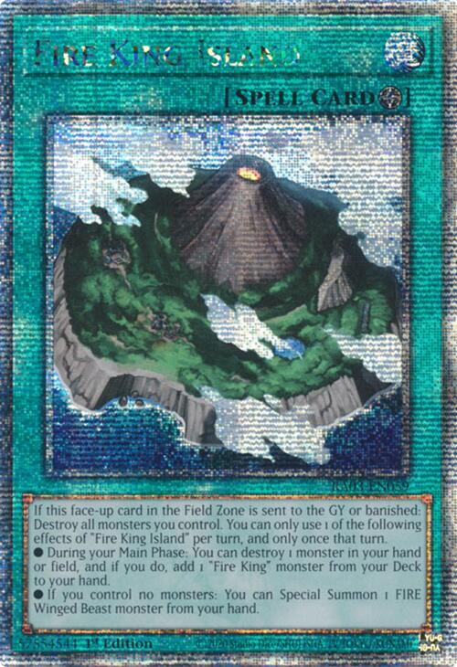 Fire King Island (Quarter Century Secret Rare) RA03-EN059 card from Quarter Century Bonanza
