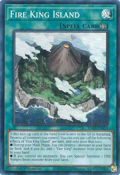 Fire King Island RA03-EN059 card from Quarter Century Bonanza