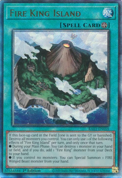 Fire King Island (PUR) RA03-EN059 card from Quarter Century Bonanza