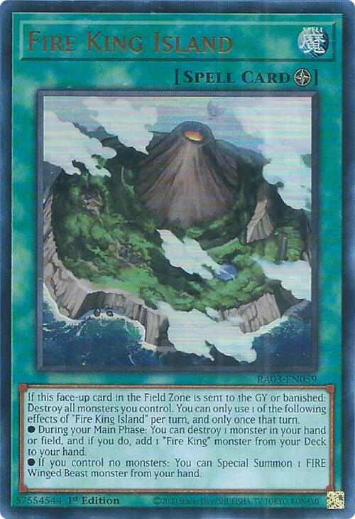 Fire King Island (UR) RA03-EN059 card from Quarter Century Bonanza