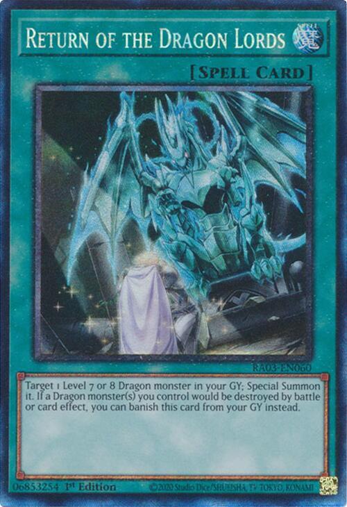 Return of the Dragon Lords (PCR) RA03-EN060 card from Quarter Century Bonanza