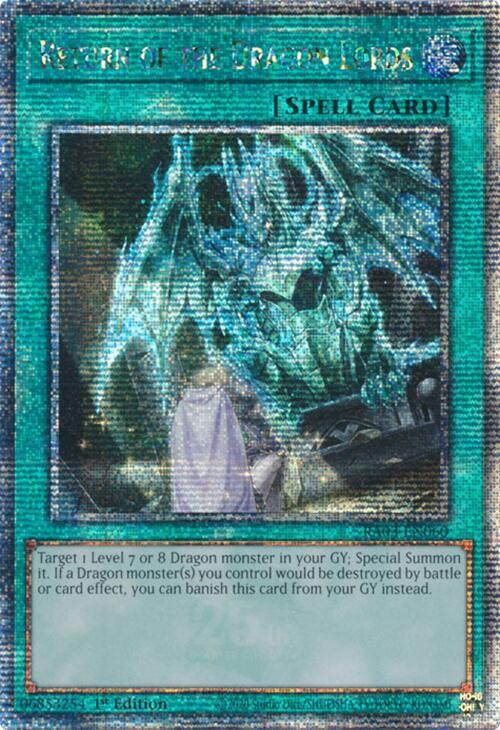 Return of the Dragon Lords (Quarter Century Secret Rare) RA03-EN060 card from Quarter Century Bonanza