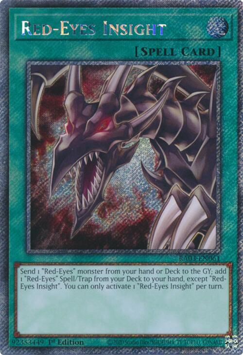 Red-Eyes Insight (Platinum Secret Rare) RA03-EN061 card from Quarter Century Bonanza
