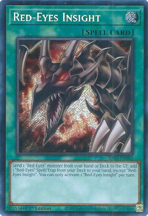 Red-Eyes Insight (Secret Rare) RA03-EN061 card from Quarter Century Bonanza