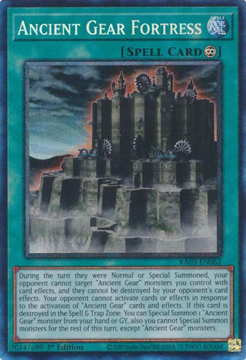 Ancient Gear Fortress (PCR) RA03-EN062 card from Quarter Century Bonanza