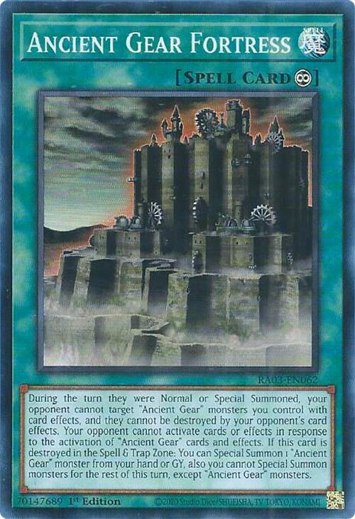 Ancient Gear Fortress RA03-EN062 card from Quarter Century Bonanza