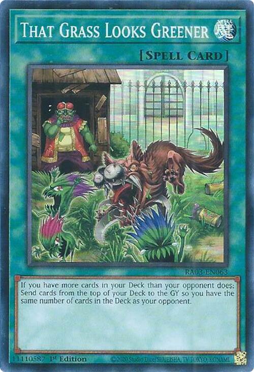 That Grass Looks Greener RA03-EN063 card from Quarter Century Bonanza