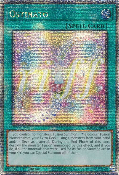 Ostinato (Quarter Century Secret Rare) RA03-EN064 card from Quarter Century Bonanza