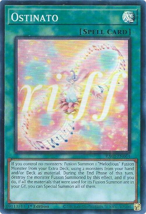Ostinato RA03-EN064 card from Quarter Century Bonanza