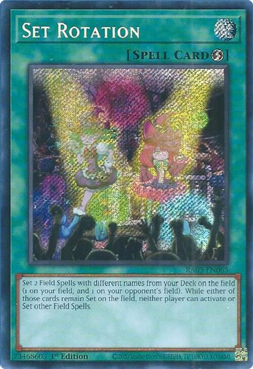 Set Rotation (Secret Rare) RA03-EN065 card from Quarter Century Bonanza