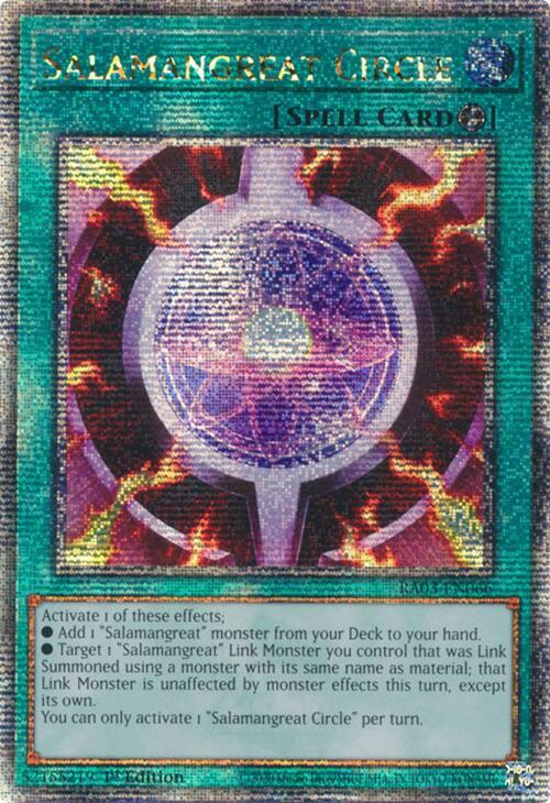 Salamangreat Circle (Quarter Century Secret Rare) RA03-EN066 card from Quarter Century Bonanza