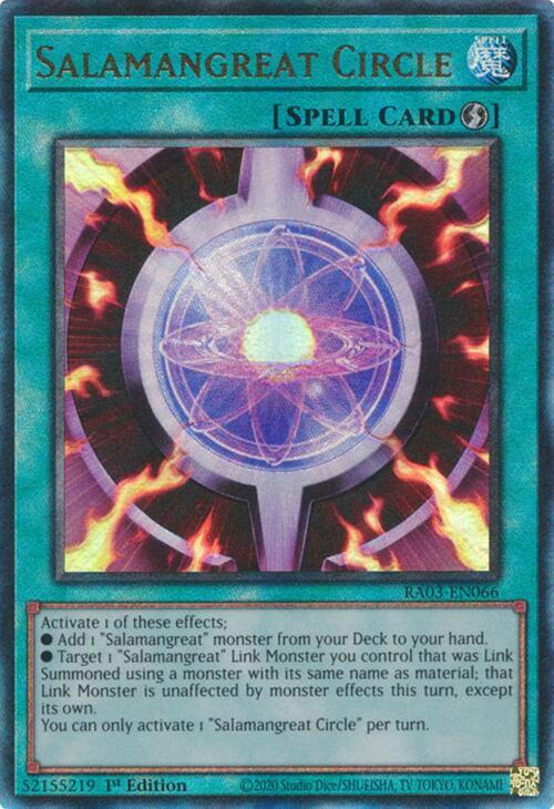 Salamangreat Circle (PUR) RA03-EN066 card from Quarter Century Bonanza