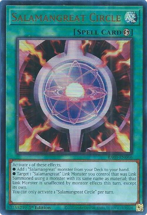 Salamangreat Circle (UR) RA03-EN066 card from Quarter Century Bonanza