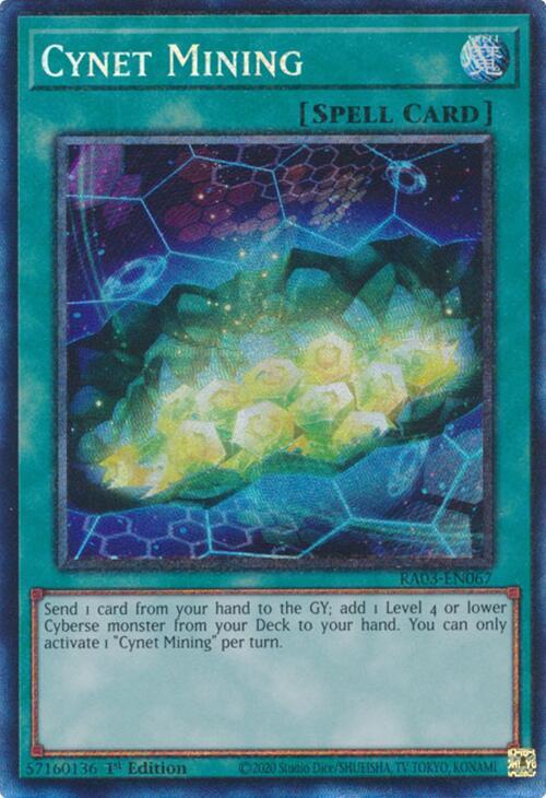 Cynet Mining (PCR) RA03-EN067 card from Quarter Century Bonanza