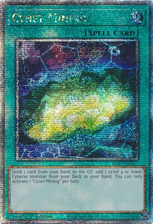 Cynet Mining (Quarter Century Secret Rare) RA03-EN067 card from Quarter Century Bonanza
