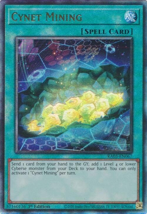 Cynet Mining (PUR) RA03-EN067 card from Quarter Century Bonanza