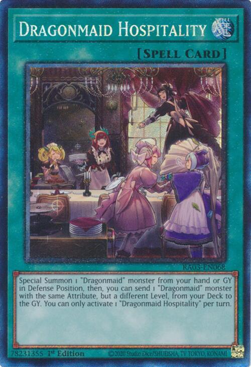 Dragonmaid Hospitality (PCR) RA03-EN068 card from Quarter Century Bonanza