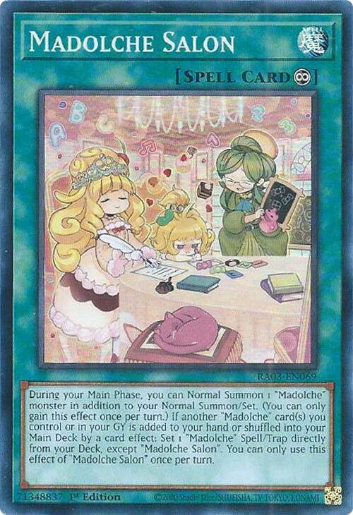 Madolche Salon RA03-EN069 card from Quarter Century Bonanza