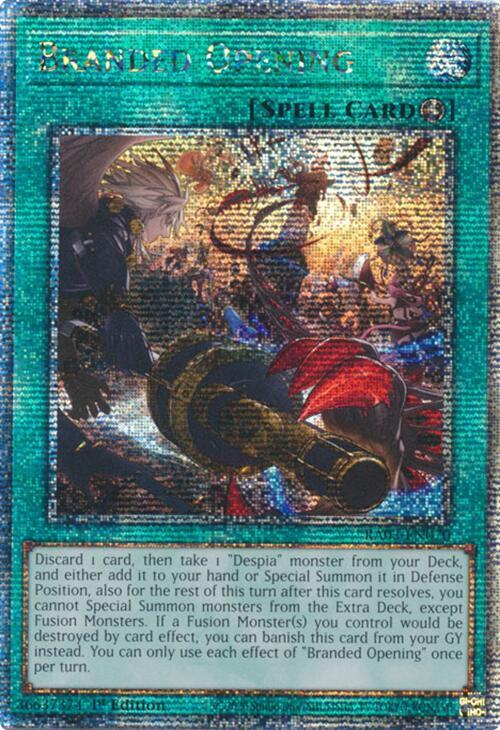 Branded Opening (Quarter Century Secret Rare) RA03-EN070 card from Quarter Century Bonanza