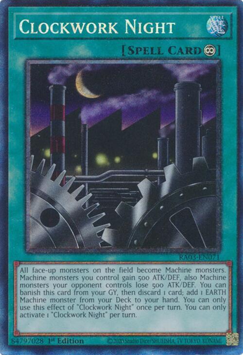 Clockwork Night (PCR) RA03-EN071 card from Quarter Century Bonanza