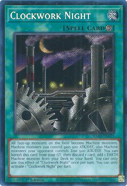 Clockwork Night (Secret Rare) RA03-EN071 card from Quarter Century Bonanza