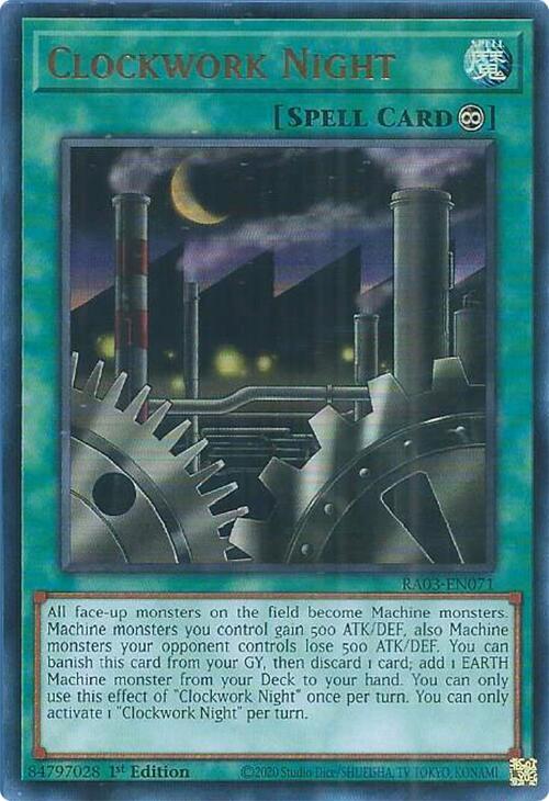 Clockwork Night (UR) RA03-EN071 card from Quarter Century Bonanza
