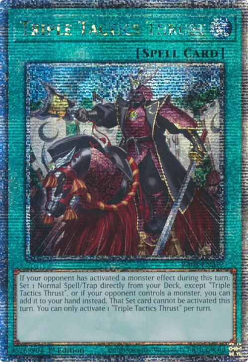 Triple Tactics Thrust (Quarter Century Secret Rare) RA03-EN072 card from Quarter Century Bonanza