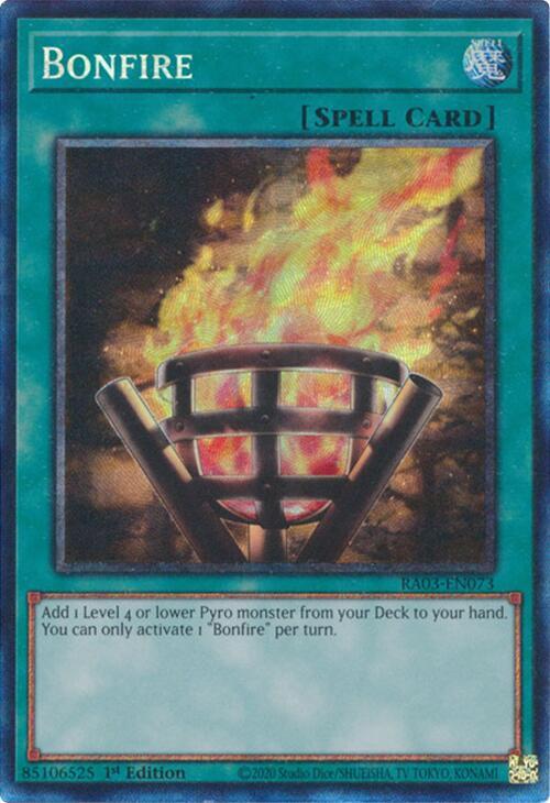 Bonfire (PCR) RA03-EN073 card from Quarter Century Bonanza