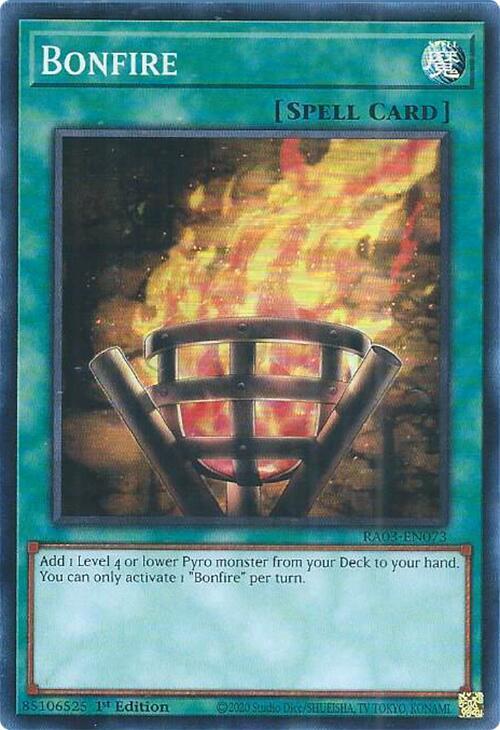 Bonfire RA03-EN073 card from Quarter Century Bonanza