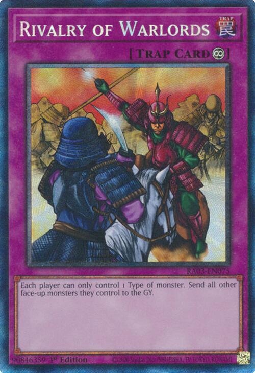 Rivalry of Warlords (PCR) RA03-EN075 card from Quarter Century Bonanza