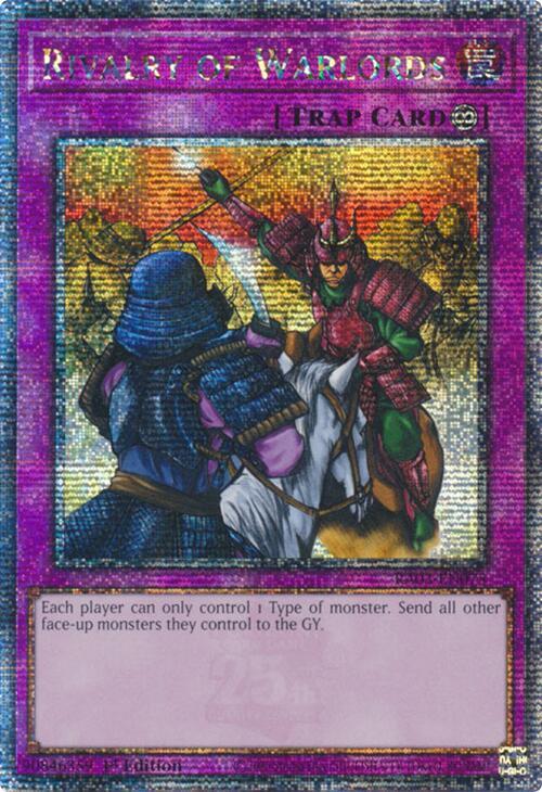 Rivalry of Warlords (Quarter Century Secret Rare) RA03-EN075 card from Quarter Century Bonanza