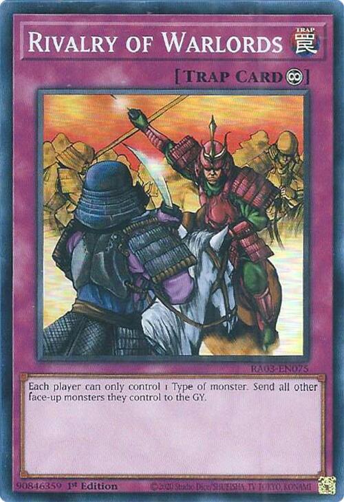 Rivalry of Warlords RA03-EN075 card from Quarter Century Bonanza