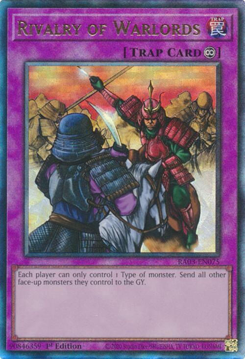 Rivalry of Warlords (PUR) RA03-EN075 card from Quarter Century Bonanza