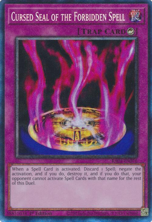 Cursed Seal of the Forbidden Spell (PCR) RA03-EN076 card from Quarter Century Bonanza