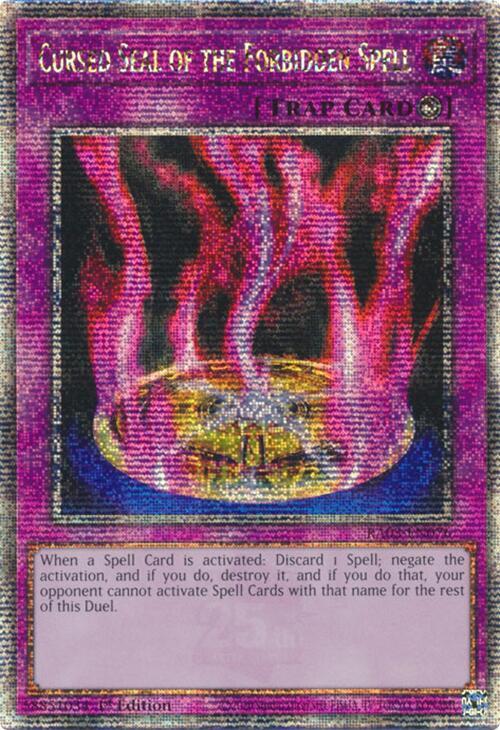 Cursed Seal of the Forbidden Spell (Quarter Century Secret Rare) RA03-EN076 card from Quarter Century Bonanza
