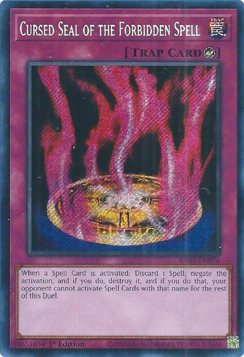 Cursed Seal of the Forbidden Spell (Secret Rare) RA03-EN076 card from Quarter Century Bonanza