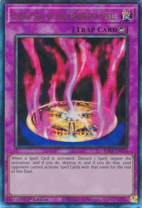 Cursed Seal of the Forbidden Spell (PUR) RA03-EN076 card from Quarter Century Bonanza