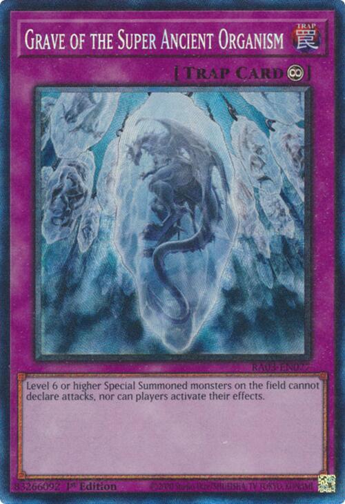 Grave of the Super Ancient Organism (PCR) RA03-EN077 card from Quarter Century Bonanza