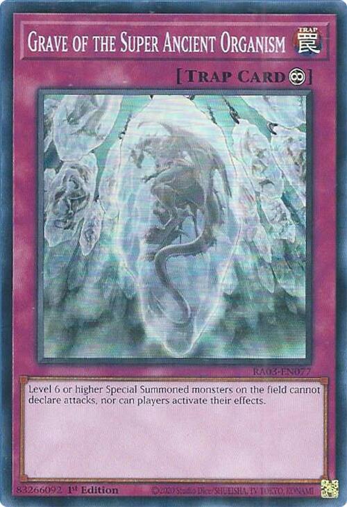 Grave of the Super Ancient Organism RA03-EN077 card from Quarter Century Bonanza