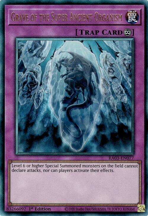 Grave of the Super Ancient Organism (PUR) RA03-EN077 card from Quarter Century Bonanza