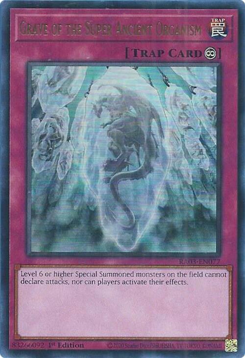Grave of the Super Ancient Organism (UR) RA03-EN077 card from Quarter Century Bonanza