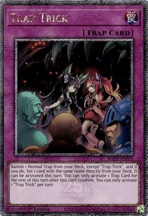 Trap Trick (Quarter Century Secret Rare) RA03-EN078 card from Quarter Century Bonanza