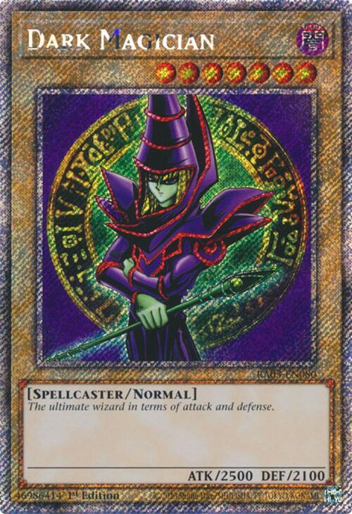 Dark Magician (Platinum Secret Rare) RA03-EN080 card from Quarter Century Bonanza