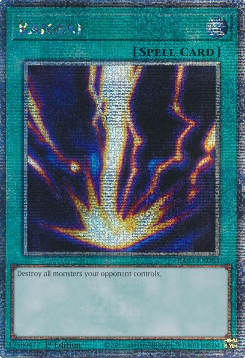 Raigeki (Quarter Century Secret Rare) RA03-EN083 card from Quarter Century Bonanza