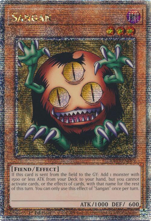 Sangan (Quarter Century Secret Rare) RA03-EN089 card from Quarter Century Bonanza